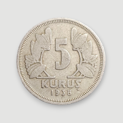 5 kuruş 1938