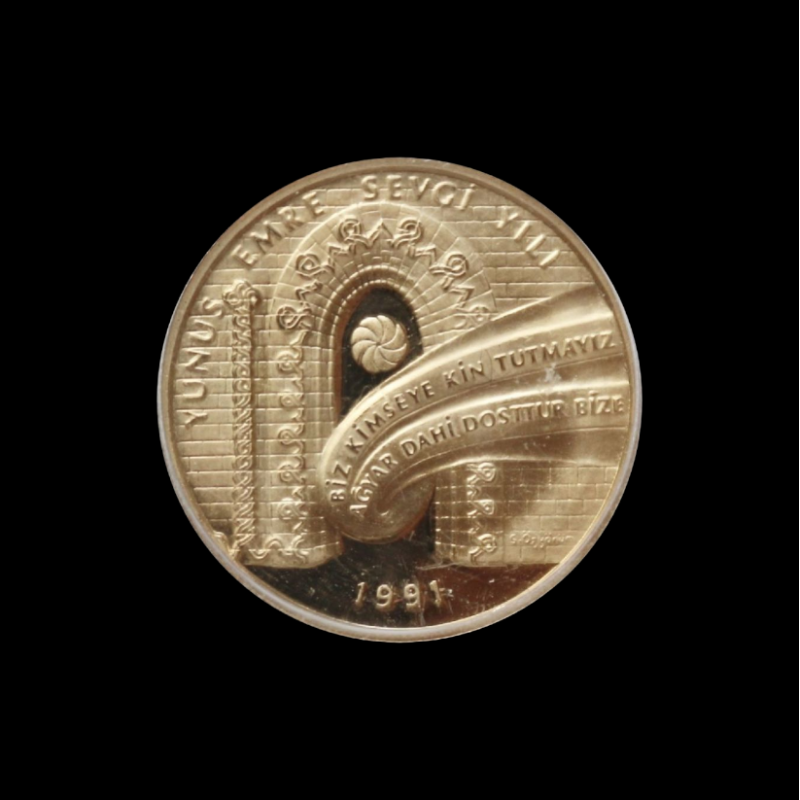 5.000 lira 1991 - Yunus Emre Yılı