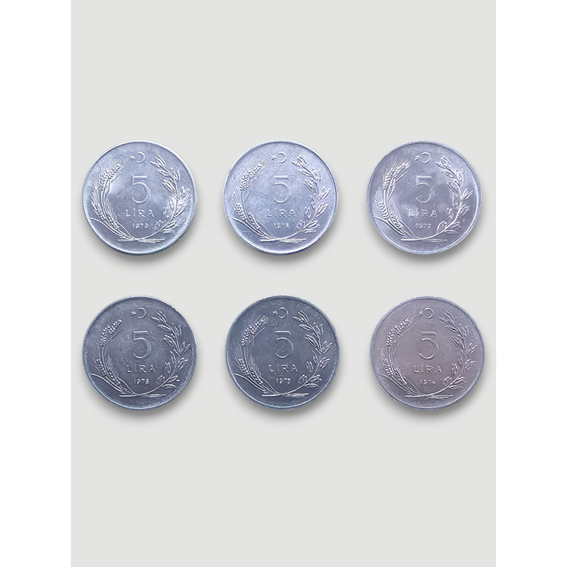 5 Lira Tam Set 1974-1979